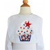 4th of July Cupcake Applique